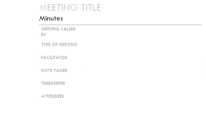 Meeting Format Template Department Meeting Agenda Template