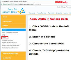Get canara bank missed call balance enquiry number. How To Apply Asba In Canara Bank Online