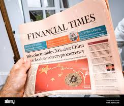 bitcoin reporting down Financial Times newspaper with headline breaking  news Stock Photo - Alamy