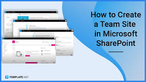 create a team site in microsoft sharepoint