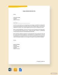 formal interview rejection letter in