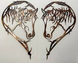 Barbed Wire Horse Head Metal Wall Art
