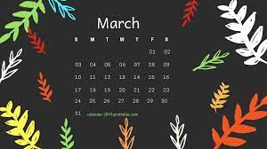 March 2019 Calendar Wallpapers ...