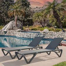 Aluminum Outdoor Patio Chaise Lounge