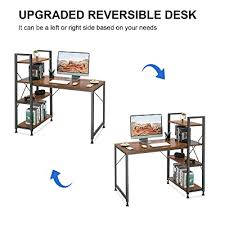 If you want to learn more about how to build and install drawers and drawer slides, check out my drawer building. Buy Comhoma Computer Desk With Storage Shelves 47 Inch Home Office Desk With Reversible Bookshelf Study Writing Table Corner Desk For Small Space Easy Assemble Brown Online In Vietnam B08xyvjhcy
