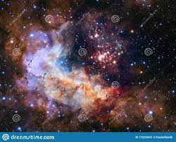 El Polvo Interestelar Brilla Por La Radiación Ionizante De Las Estrellas  Circundantes, Las Estrellas Azules Son Estrellas Calient Imagen de archivo  - Imagen de colorido, estrellado: 172018431