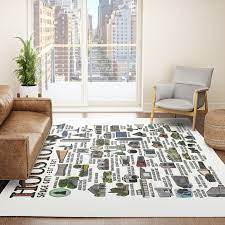 houston texas map rug by whereabouts