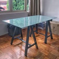 affordable ikea desk glass for