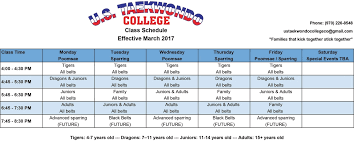 Schedule U S Taekwondo College In Fort Collins Colorado