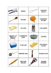 kitchen utensils domino 1 esl