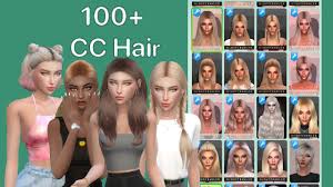 sims 4 cc folder female hair 100 the