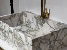 White Calacatta Viola Marble Sink