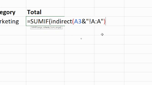 Sumif With Indirect Function For Dynamic Sheet And Table References
