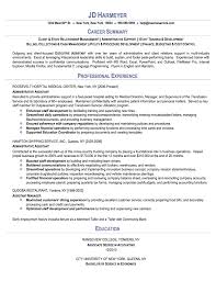 Executive assistant resume  example  sample  job description     sample resume