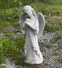 Angel Figurine Backyard Decor Praying