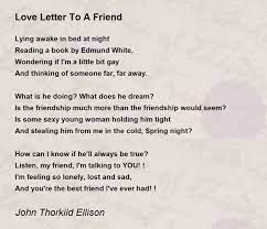 friend poem by john thorkild ellison