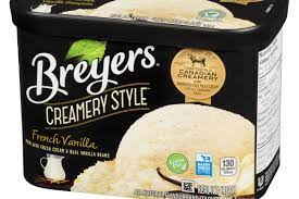 20 breyers french vanilla ice cream