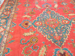 antique turkish oushak carpet of