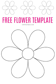 Cup the petals by stretching the center section of each petal, then ruffle the top of the edge by squeezing and crickling it forward. Free Flower Template Printable Pdf Crafts On Sea