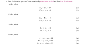following systems of linear equations