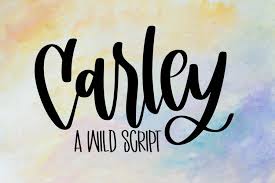 carley a hand lettered script