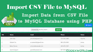 import csv file data into mysql