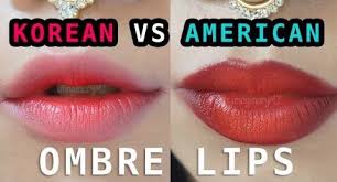 korean vs american styled lips
