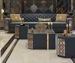 luxury sofa set with br finish