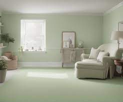 color carpet goes with pale green walls