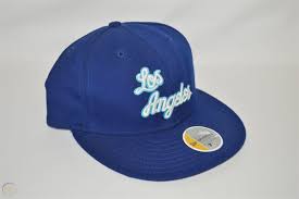 Los angeles lakers city edition courtside. Los Angeles Lakers La Blue White Script Logo New Era Fitted Hat Cap 7 1857581334
