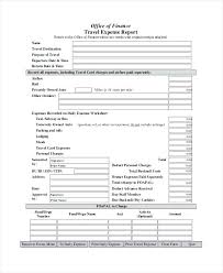 Travel Expense Form Excel Report Sample File Expenses Claim