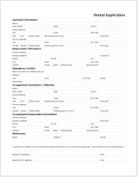 Tenant Rental Application Forms For Word Word Excel