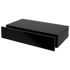 Floating Shelf Xl10 With Drawer Black