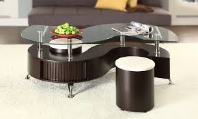 S Shaped Coffee Table And Stools