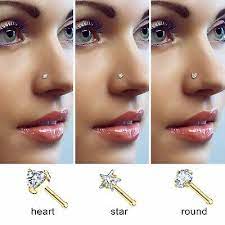 14k solid gold nose rings stud 20g nose