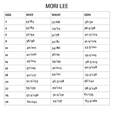 24 All Inclusive Mori Lee Bridesmaid Size Chart