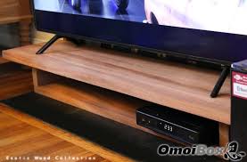 Sapele Wood Open Media Console Tv Stand