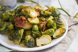roasted garlic brussels sprouts with