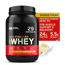 100 whey protein powder banana cream