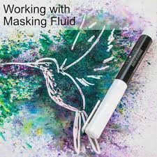 working with masking fluid art