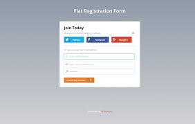 Flat Registration Form Responsive Widget Template By W3layouts