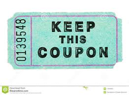 Blue Coupon Ticket Stock Photo Image Of Black Background 17642622