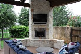 Fireplace Pergola And Outdoor Kitchen