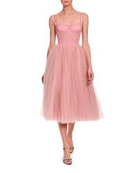 Dolce Amp Gabbana Tulle Bustier Tea Length Dress Tea Length Dresses  gambar png