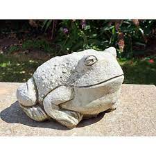 Stone Bull Frog Garden Ornament On Onbuy