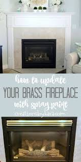 Fireplace Makeover Spray Paint Magic