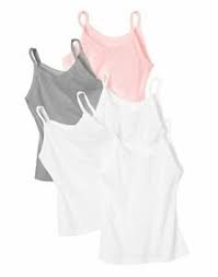 Details About Hanes Girl Cami 5 Pack Tank Tops Tag Free Assorted Colors Under Shirt Sizes S Xl