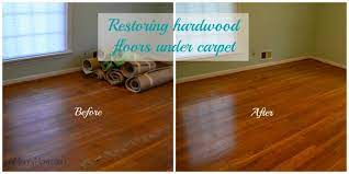 restoring hardwood floors under carpet
