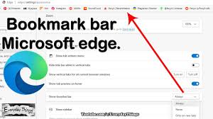 show bookmark bar in microsoft edge