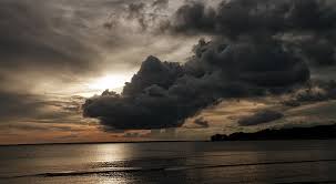 hd wallpaper dark clouds beach gray